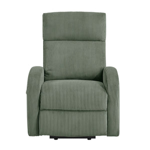 English Elm Contemporary Power Lift Chair Recliner with Plush Corduroy, Foam-Over-Coil Support & Side Pocket Green 31 L x 29 W x 24 H B011P395831