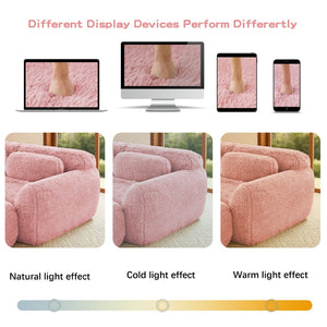 English Elm 149'' Plush Modular Cloud Sofa Boneless Ergonomic Design for Home Theater Lounge Pink W714S01562