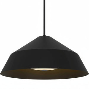 English Elm 22 Inch Matte Black Dimmable Led Pendant Etched Glass Diffuser for Dining Rooms B370P399325