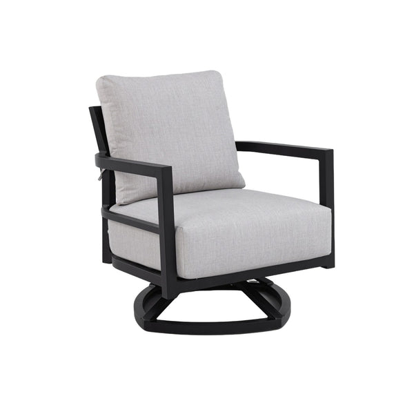 English Elm Modern Welded Aluminum Patio Club Chair with Sunbrella Cushion and Ergonomic Backrest W1886P428281