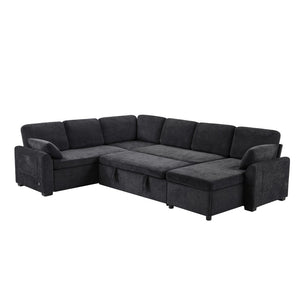 English Elm Swivel Barrel Accent Chair Chenille Tufted Round Club Seat for Living Room Lounge Black N719S002380B