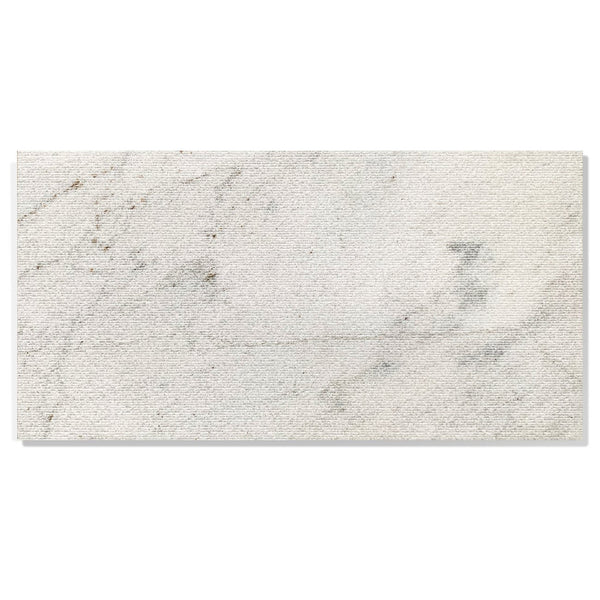 English Elm 12*24 White Marble Wall Tiles - Authentic Snow Mountain Stone With Fs Texture & 3D Fluted Design W1696P262332