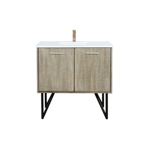 English Elm Rustic Acacia Bath Vanity With Cultured Marble Top, Rose Gold Faucet & Smart Storage Solution B2731P259682-GIGA