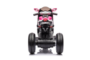 English Elm 6v Kids Ride on Motorcycle with Led Wheels Mp3 Player and Sport Bike Style for Toddlers Pink W1760110305