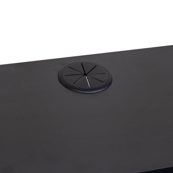 English Elm 65.35in Wall Mounted Floating TV Stand with 20 Color LEDs, Charging Station & Spacious Cable Management for Modern Entertainment Black W331P242458