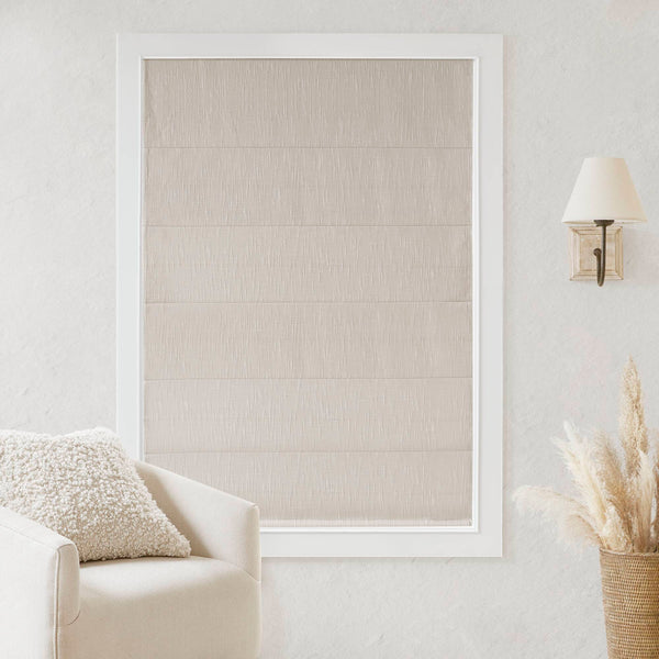 English Elm 1 Cordless Total Blackout Roman Shade 33x64 Inch Polyester Viscose Blend Easy Lift Installation Linen 5.96 L x 9.25 W x 8.07 H B035P319847