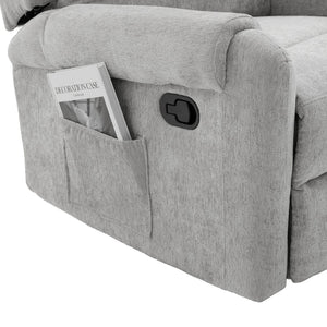 English Elm Manual Recliner Swivel Rocker Massage Chair Chenille Nursery and Living Room Seat Grey N763P347287E