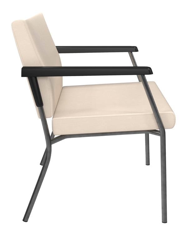 OSP Home Furnishings Bariatric Big and Tall Guest Chair with Reinforced Steel Frame for Medical Waiting Rooms Cream BC9603-K004