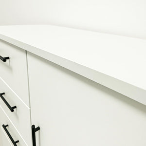 English Elm Robin Gentleman's Chest White — Space-Saving 3-Drawer Wood Dresser, Water/Heat & Scratch Resistant, Eco-Friendly Materials B040S00108