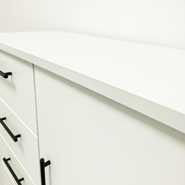 English Elm Robin Gentleman's Chest White — Space-Saving 3-Drawer Wood Dresser, Water/Heat & Scratch Resistant, Eco-Friendly Materials B040S00108