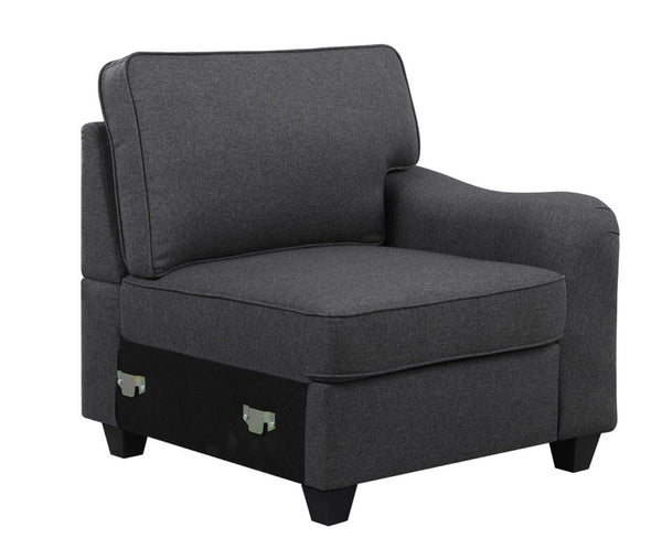 English Elm Luce 8 Piece Modular Sectional with Ottoman in Low Profile Linen for Open Living B2749S00092