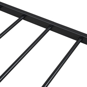 English Elm Twin Metal Platform Bed with House-Style Headboard, Sturdy Slatted Frame & Smooth Underbed Drawers for Kids and Teens (300 lb Capacity) Black MF320570AAB