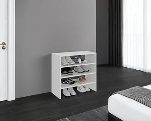 English Elm Fm Furniture Berlin Four Tier Open Shelf Shoe Rack Engineered Wood Entryway Organizer B128S00259