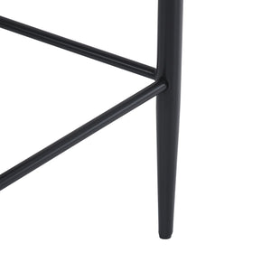 English Elm Christopher Knight Home® - Barstools Set Of 2 - Modern Upholstered Kitchen Stools With Back, Beige Faux Leather & Black Legs N779P248198P