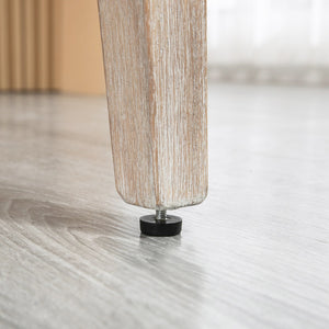 English Elm HOMCOM 26.75" Counter Height Bar Stools Set of 2 with Cushioned Linen Seats & Solid Wood Legs, Light Gray W2225P173998