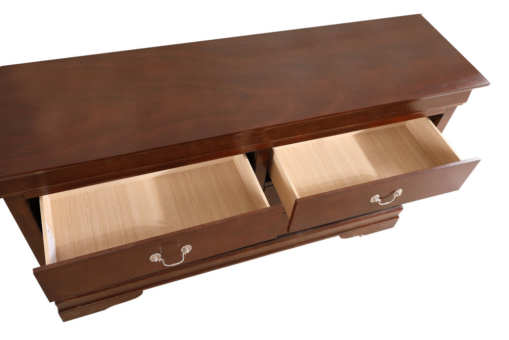 English Elm Louisphillipe G02125-D Dresser - Elegant Cappuccino Finish With Classic Carved Details & Quality Drawers B078107847