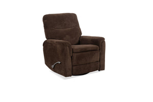 English Elm Man Wah Cozy Swivel Recliner In Rich Chocolate - Luxurious Upholstered Comfort For Home Relaxation B2707P311420