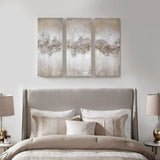 Madison Park Taupe Luminous Glam/Luxury Heavily Embellished 3-piece Canvas Wall Art Set MP95C-0158 Taupe