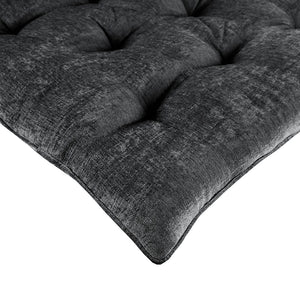 JLA Home Intelligent Design - Poly Chenille Luxe Round Floor Pillow 30" Charcoal Tufted Plush Cushion with Travel Wrap Comfort ID31-2450