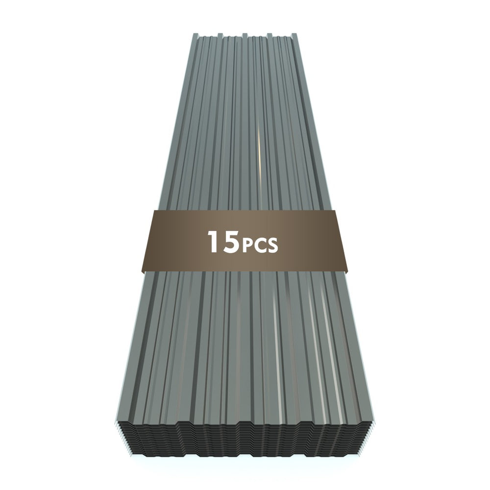English Elm 10 Corrugated Galvanized Steel Roof Panels Weather Resistant Gazebo Pergola Cover W3213P431242