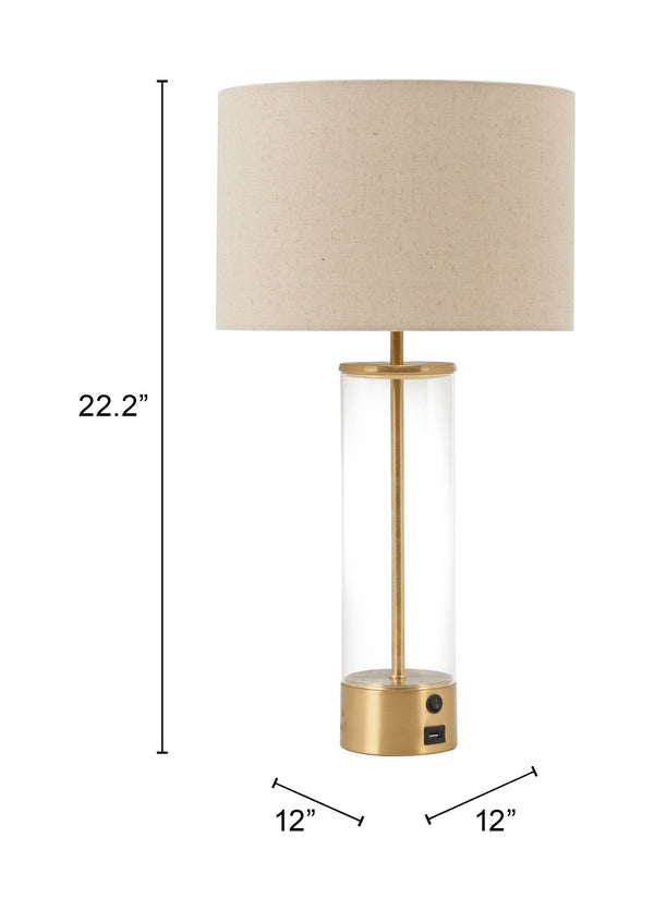 Zuo Modern Boreal Table Lamp: Chic Beige & Gold Modern Design For Stylish Home Décor & Versatile Lighting Solutions Beige Pvc,Steel 56181-zuo-modern