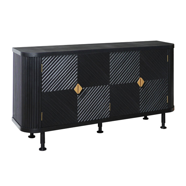 English Elm Accent Storage Cabinet - Stylish Modern Buffet With Adjustable Shelves For Entryway & Living Room W2729P202567