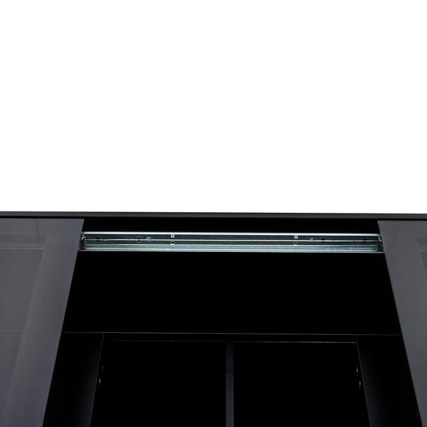 English Elm Coffee Coffee Table with Sliding Top and Hidden Storage, Extendable 57" Surface for Entertaining Black W331P270515