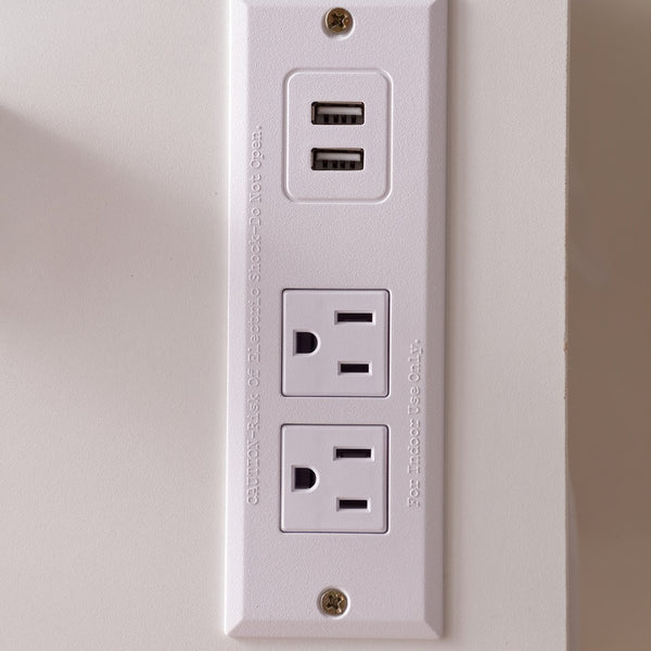 English Elm Vanity Desk With Led Lighted Mirror & Usb Ports, Elegant Makeup Table With Ample Storage & Durability W3008P235411-GIGA