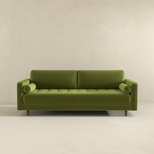 English Elm Ashcroft Furniture - Anthony Pistachio Green Pillow Back Velvet Sofa