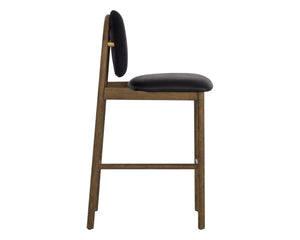 Sunpan ORABELL Barstool - Mid-Century Modern Design in Bravo Black & Abbington Black for Stylish Seating 112412