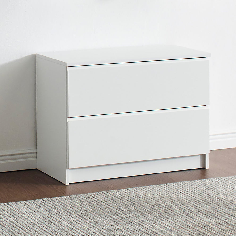 English Elm Devi White Wood Closet System - Durable Melamine Construction, Clean Modern Finish, Easy Assembly, Ample Storage Space B040P311951