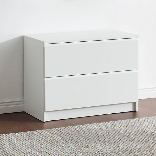 English Elm Devi White Wood Closet System - Durable Melamine Construction, Clean Modern Finish, Easy Assembly, Ample Storage Space B040P311951