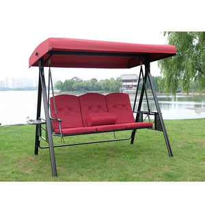 English Elm Garden Replacement Canopy Top for GT Porch Swing Model GCS00229C UV Resistant Polyester Cover, Retractable Shade Compatible with 12x9ft Pergola Frame Burgundy W419P329181