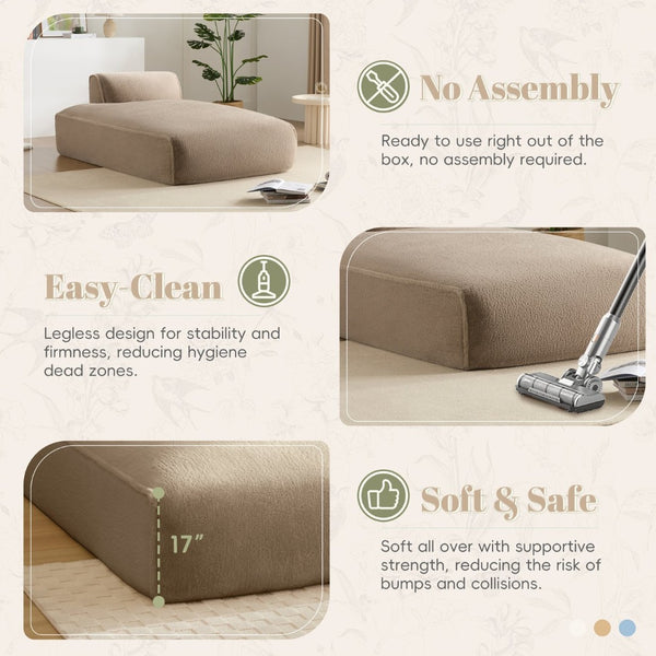 English Elm 72"Oversized 72" Oversized Modular Sofa Bed - Plush Comfort, No Assembly, Baby & Elderly Friendly Design! N723P272383D-GIGA