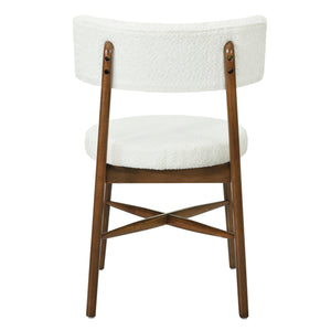 English Elm Christopher Knight Home® - Mid Century Modern Dining Chairs - Walnut & Beige Comfort With Sculpted Back For Versatile Use N771P205425T