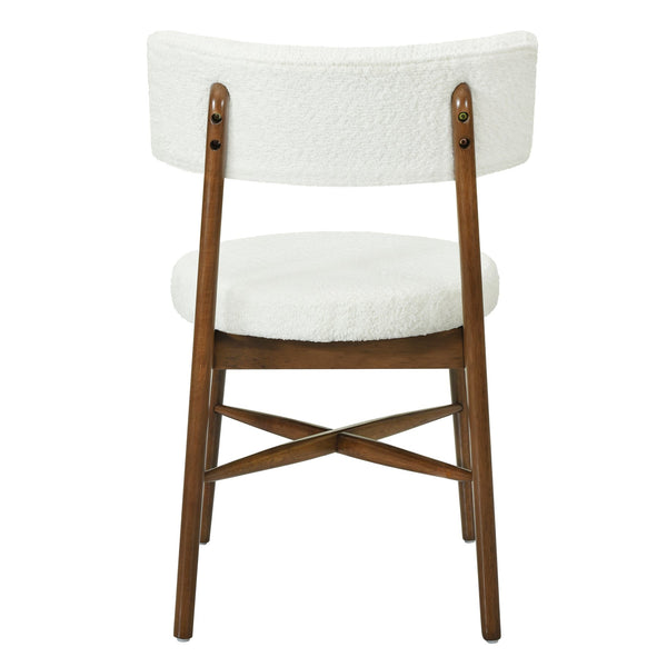 English Elm Christopher Knight Home® - Mid Century Modern Dining Chairs - Walnut & Beige Comfort With Sculpted Back For Versatile Use N771P205425T