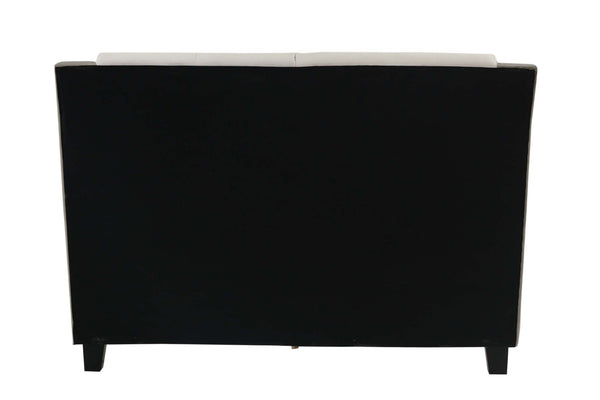 English Elm Modern Faux Leather Eastern King Bed Tall Upholstered Headboard Hotel Inspired B011S02140