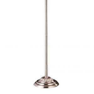 English Elm 62" Elegant Metal Floor Lamp With Crystal Accents, Off-White Shade For Ambient Living Room Lighting B072116217