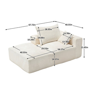 English Elm United Memory Foam 2-Seater Couch - Easy Transport, No Assembly, Deep Seat Chenille Sofa For Small Spaces W1568P222611-GIGA