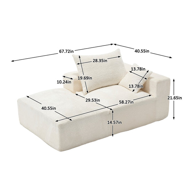 English Elm United Memory Foam 2-Seater Couch - Easy Transport, No Assembly, Deep Seat Chenille Sofa For Small Spaces W1568P222611-GIGA