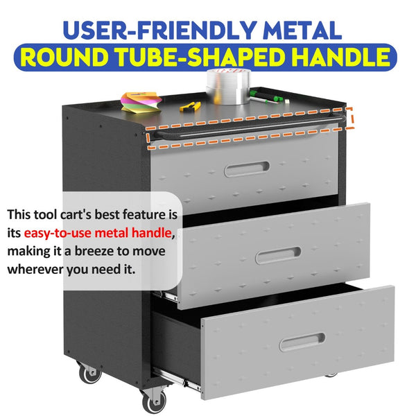 English Elm Heavy-duty Steel Garage Cabinet on Wheels with Locking Doors and Adjustable Shelves T2398P222835