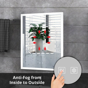 English Elm Aurorium Frameless Led Vanity Mirror with Defogger and Touch Controls for Spa Bathrooms B2731P478344