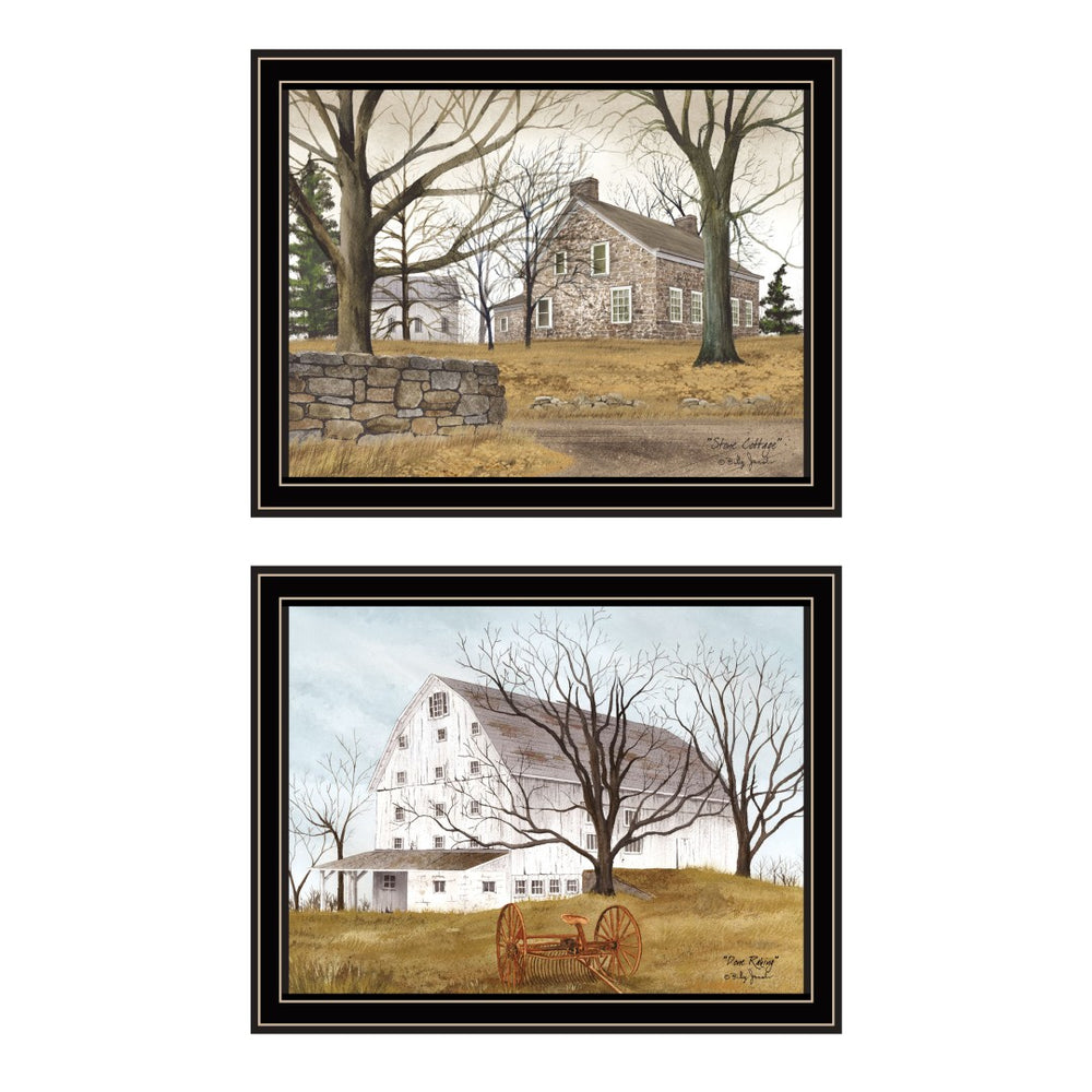 English Elm Trendy Decor 4u Billy Jacobs Pastoral Diptych Framed Farmhouse Wall Art Set B067P254094