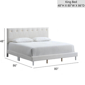 English Elm Sinclair Tufted Twin Platform Bed with Gold-Tone Accents, Plush Teddy Fabric, Adjustable Headboard Wheat 82 L x 26.37 W x 7.28 H B078P400740
