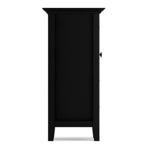English Elm Amherst Four Drawer Pine Wood Cabinet Black Finish Bronze Hardware Entryway Storage B136P436054
