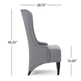 Christopher Knight Home® - Noble House - Callie Light Grey Fabric Dining Chair