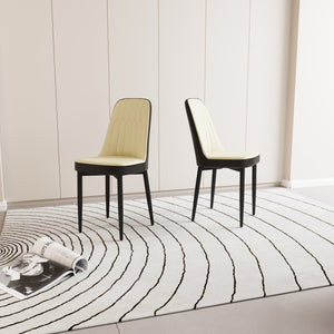 English Elm A Set Of 2 Modern Dining Chairs In Stylish Pu Leather With Ergonomic Support And Durable Design W2189P166108