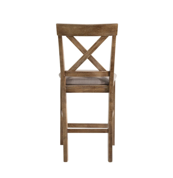 English Elm Contemporary Wood Frame Side Chairs Set of 2 with Durable PU Upholstery, Elegant Dining Accent Oak,Tan 18 L x 42 W x 9 H B2741P336519