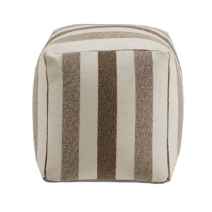 Dinant Polyester Pouf Ottoman Plush Accent Seating for Modern Living Rooms and Spaces