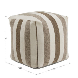 Dinant Polyester Pouf Ottoman Plush Accent Seating for Modern Living Rooms and Spaces